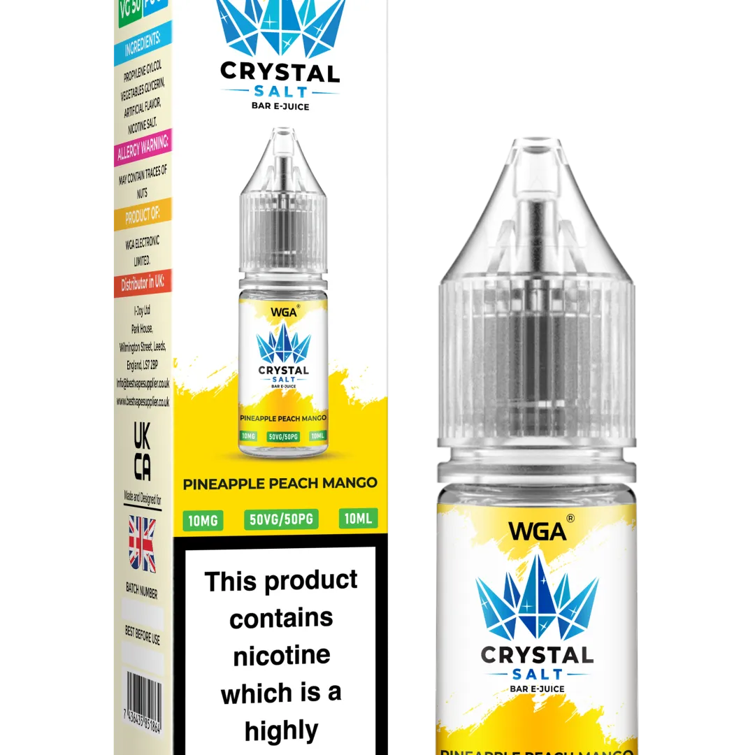 WGA Crystal Salt Bar E-Juice 10ml Nic Salts