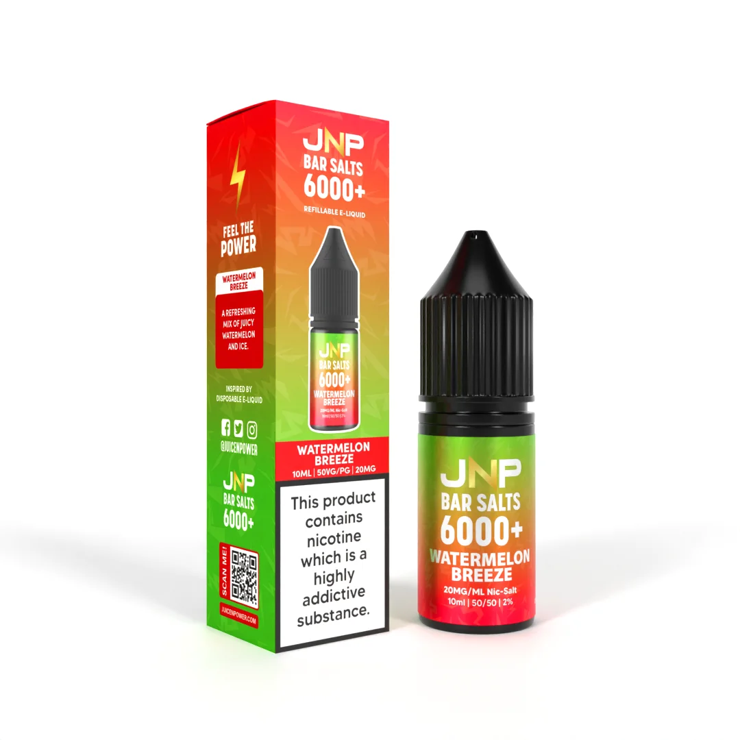 JNP Bar Salt 6000 Nic Salts 10ml | 25+ Flavours