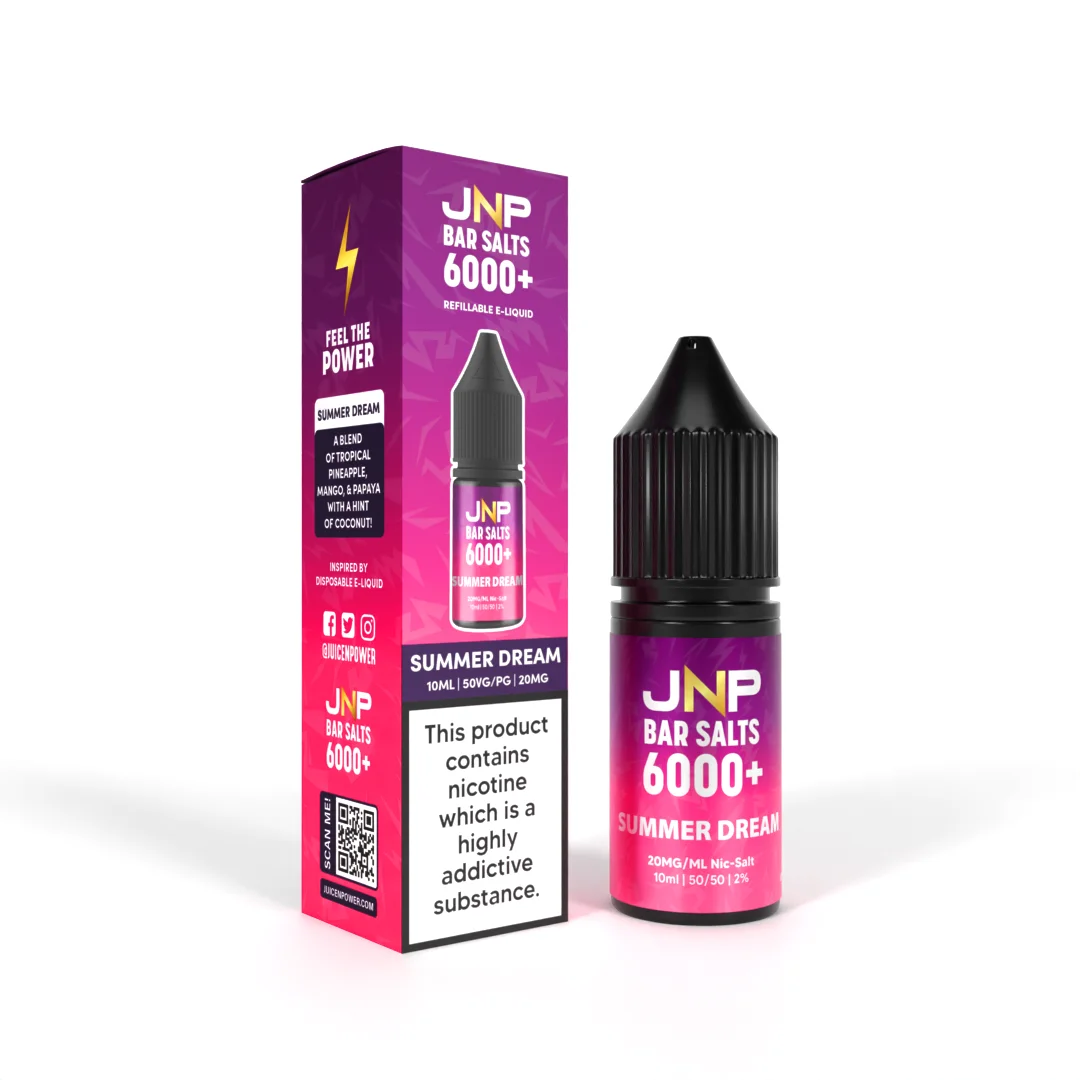 JNP Bar Salt 6000 Nic Salts 10ml | 25+ Flavours