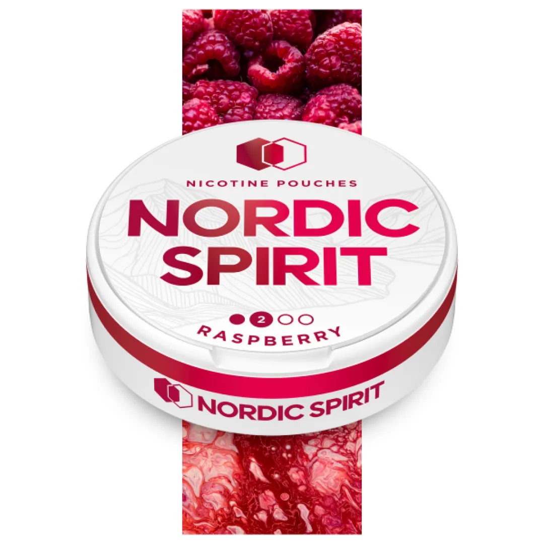 Raspberry Nicotine Pouches by Nordic Spirit