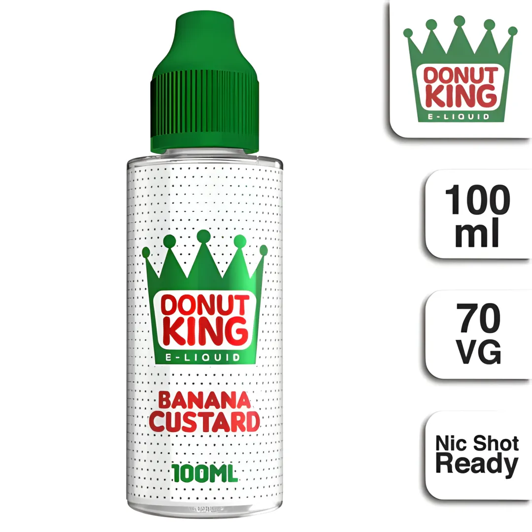 Banana Custard 100ML Shortfill E-Liquid by Donut King