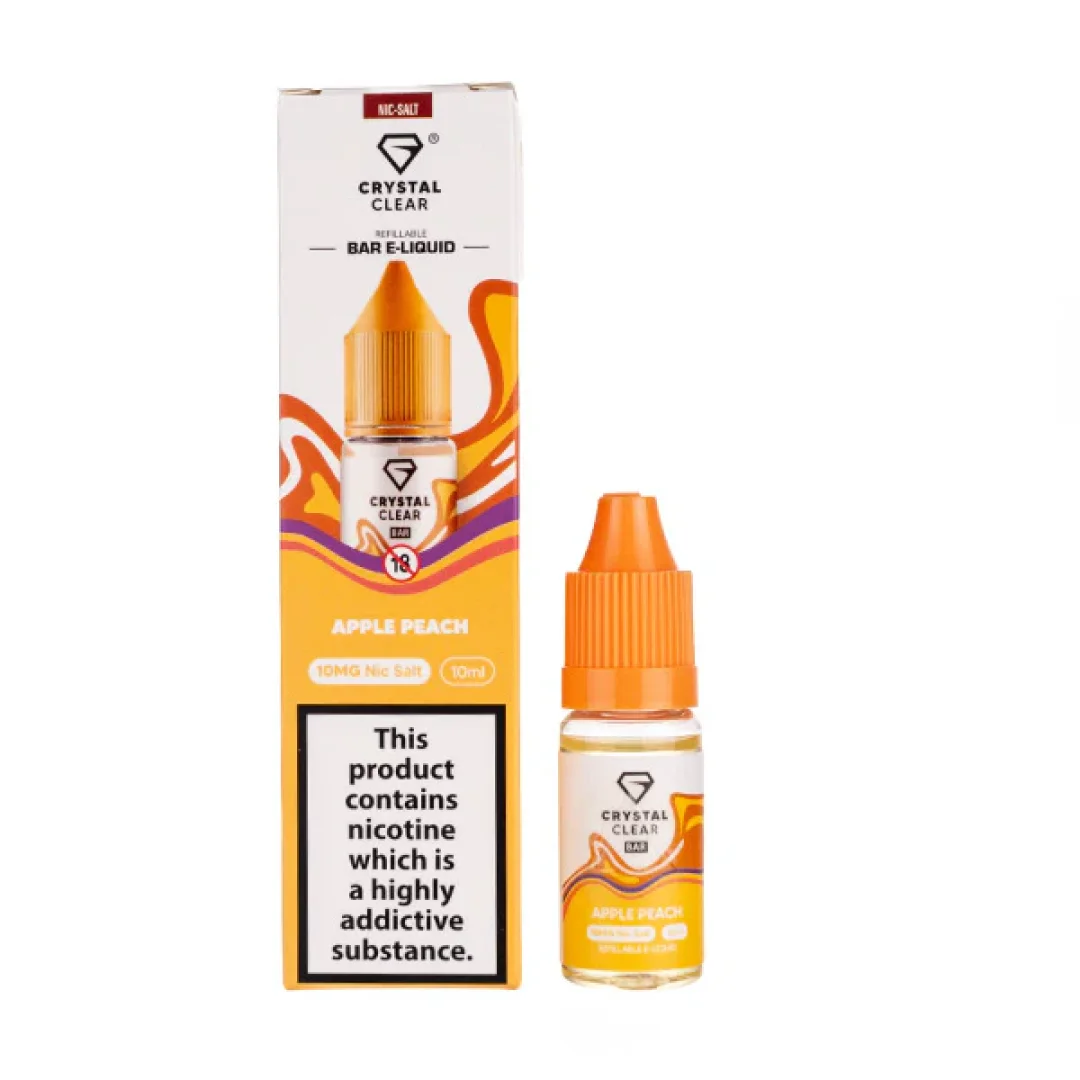 Apple Peach Nic Salt E-Liquid by Crystal Clear