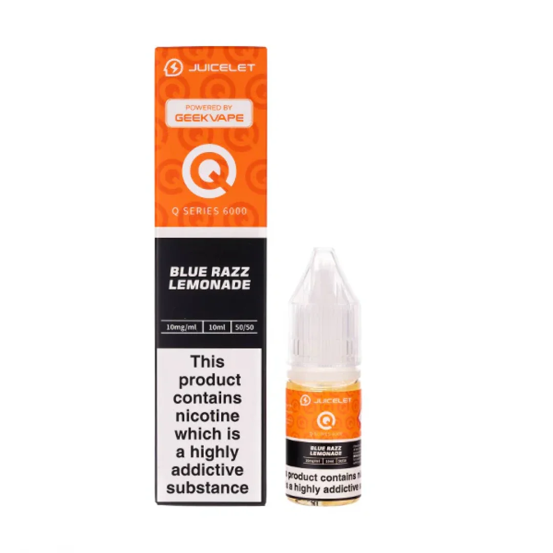 Blue Razz Lemonade Q Series 6000 Nic Salt E-Liquid by Juicelet