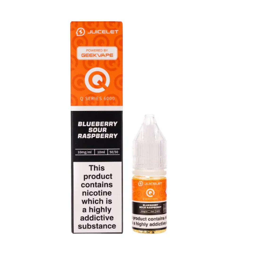 Blueberry Sour Raspberry Q Series 6000 Nic Salt E-Liquid by Juicelet