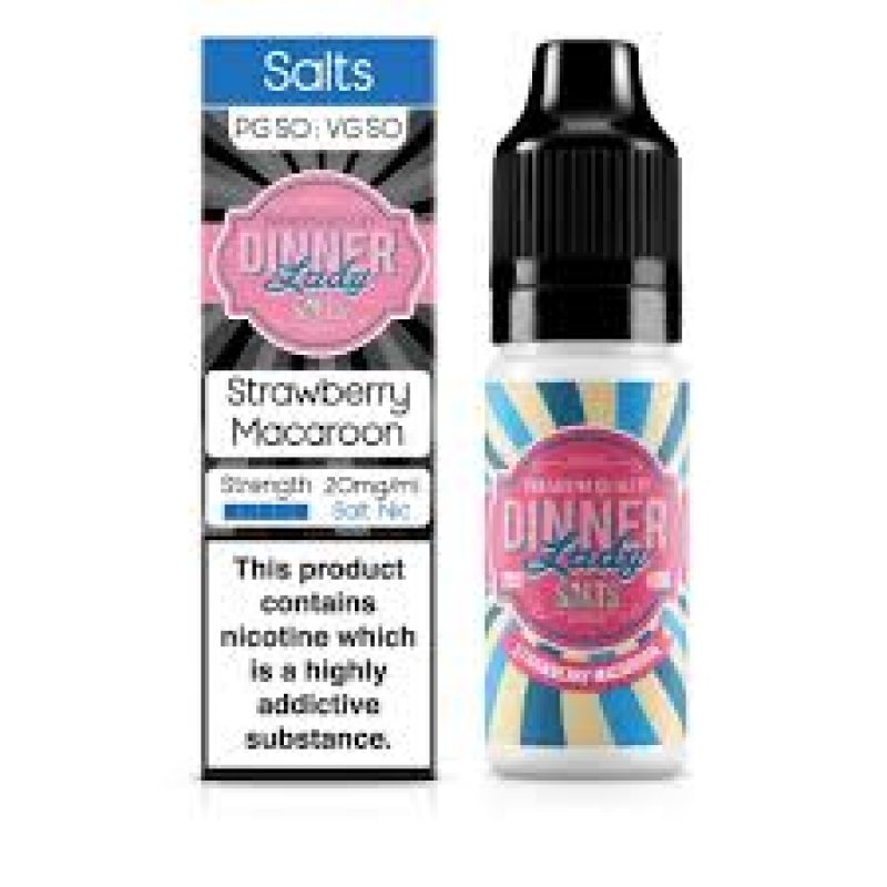 Dinner Lady Nic Salt Strawberry Macaroon 10ml