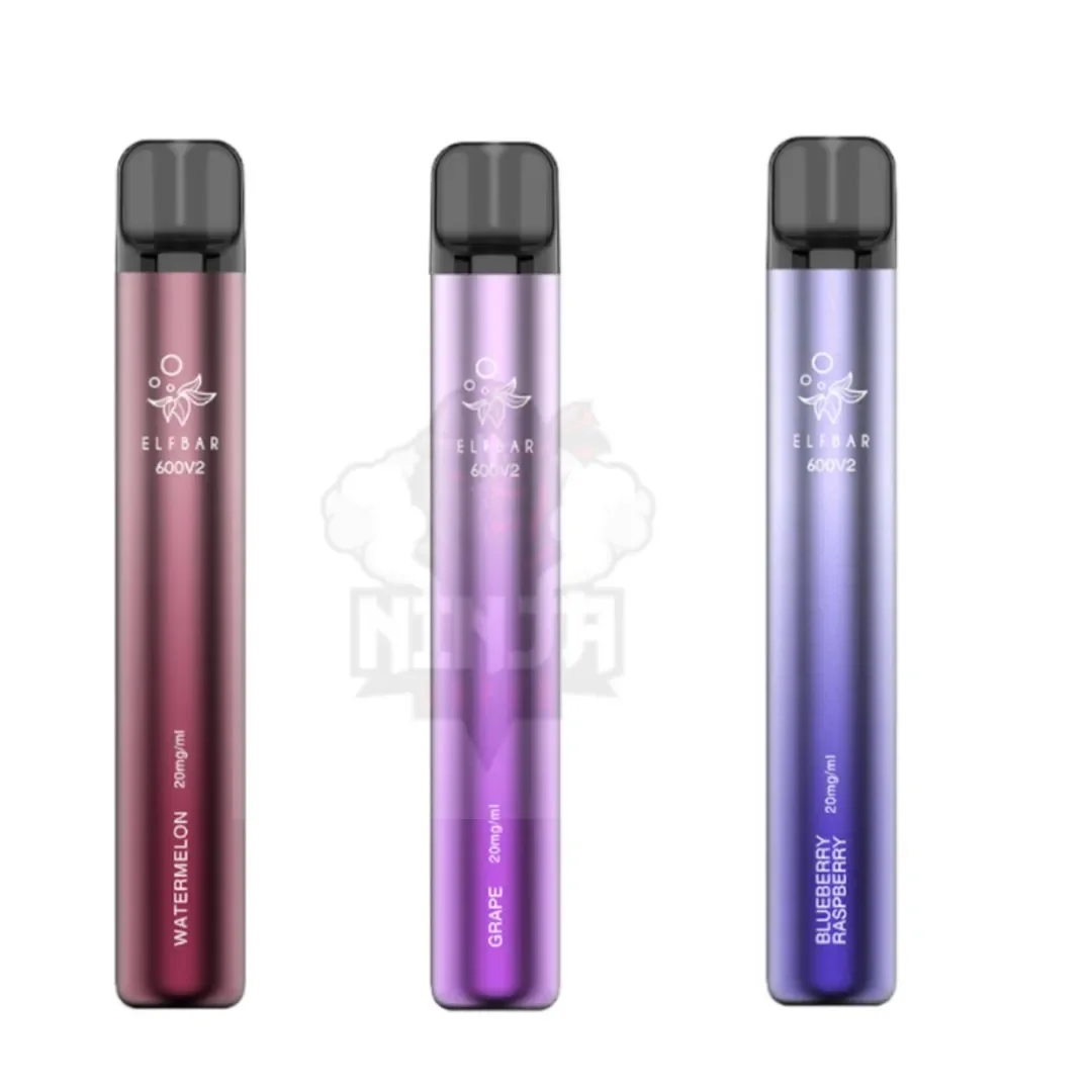 Elf Bar 600 Puffs V2 Disposable Vape  Box Of 10