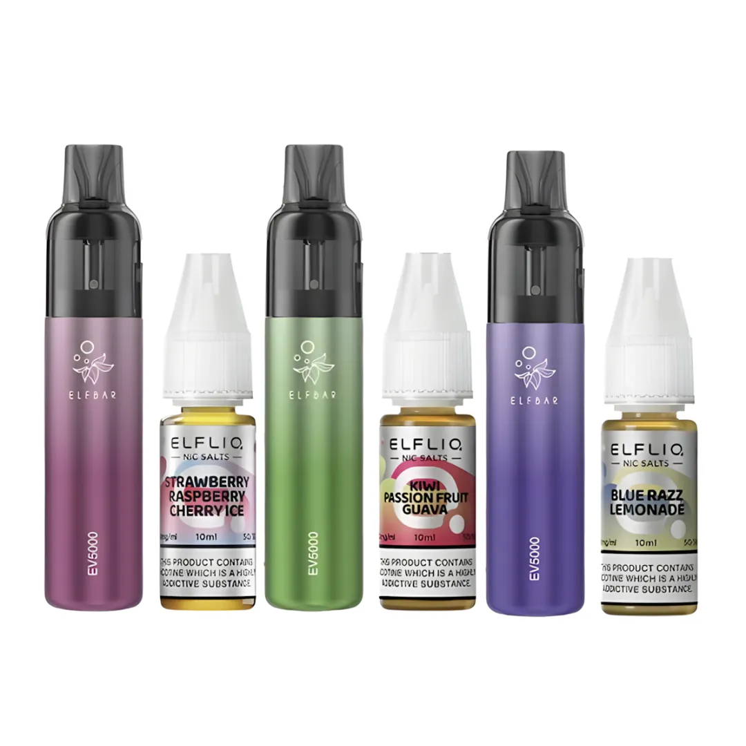 Elf Bar EV5000 Puffs Refillable Starter Pod Kit | Only £7.49 | Any 3 for £20