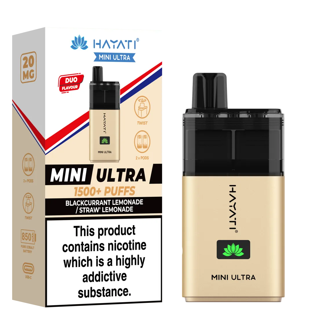 Hayati Mini Ultra 1500+ Puffs Disposable Vape