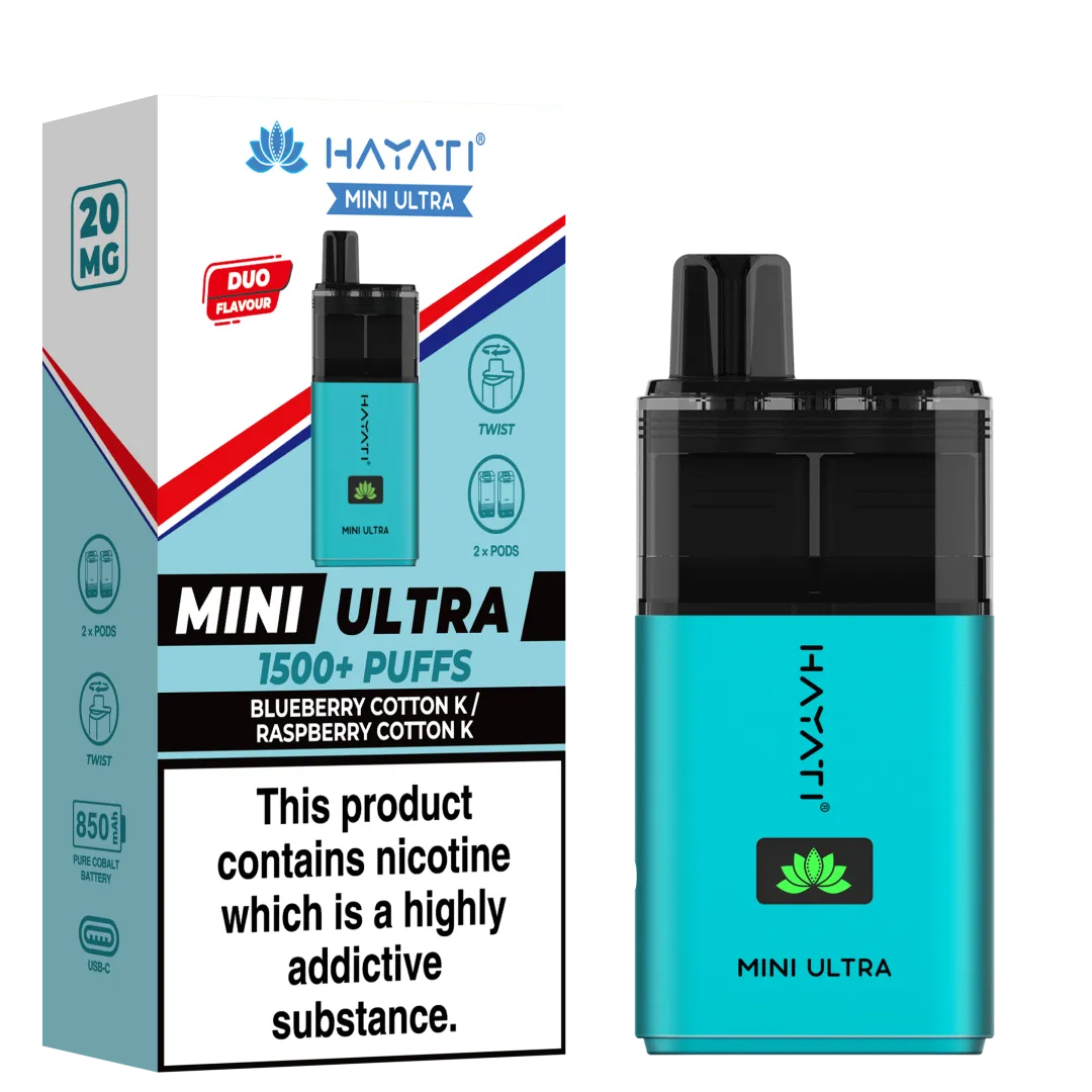 Hayati Mini Ultra 1500+ Puffs Disposable Vape