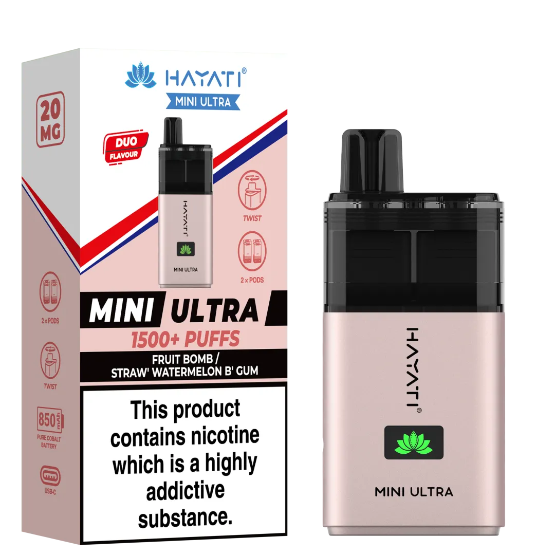 Hayati Mini Ultra 1500+ Puffs Disposable Vape