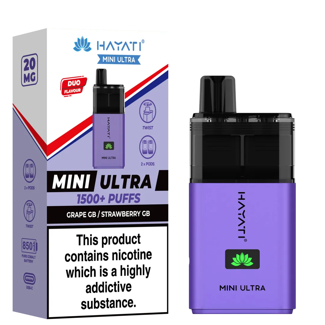 Hayati Mini Ultra 1500+ Puffs Disposable Vape