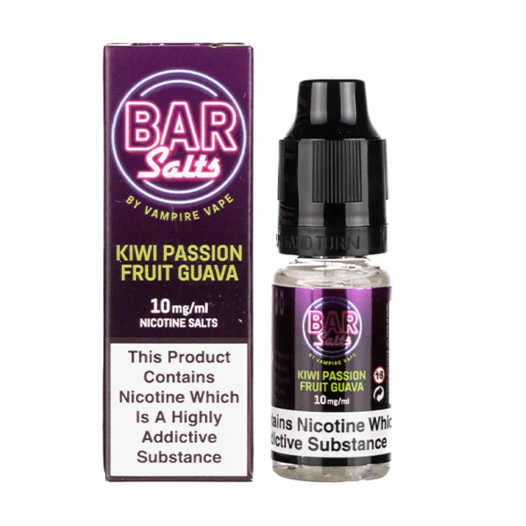 Kiwi Passionfruit Guava Nic Salt E-Liquid by Vampire Vape Bar Salts