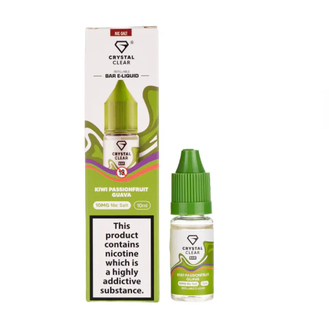 Kiwi Passionfruit Guava Nic Salt E-Liquid by Crystal Clear