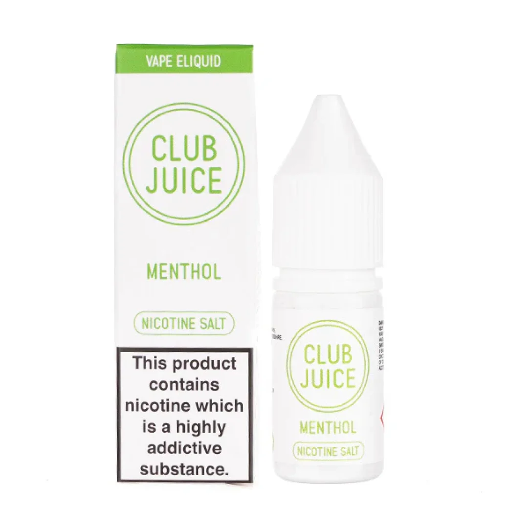 Menthol Nic Salt E-Liquid by Club Juice