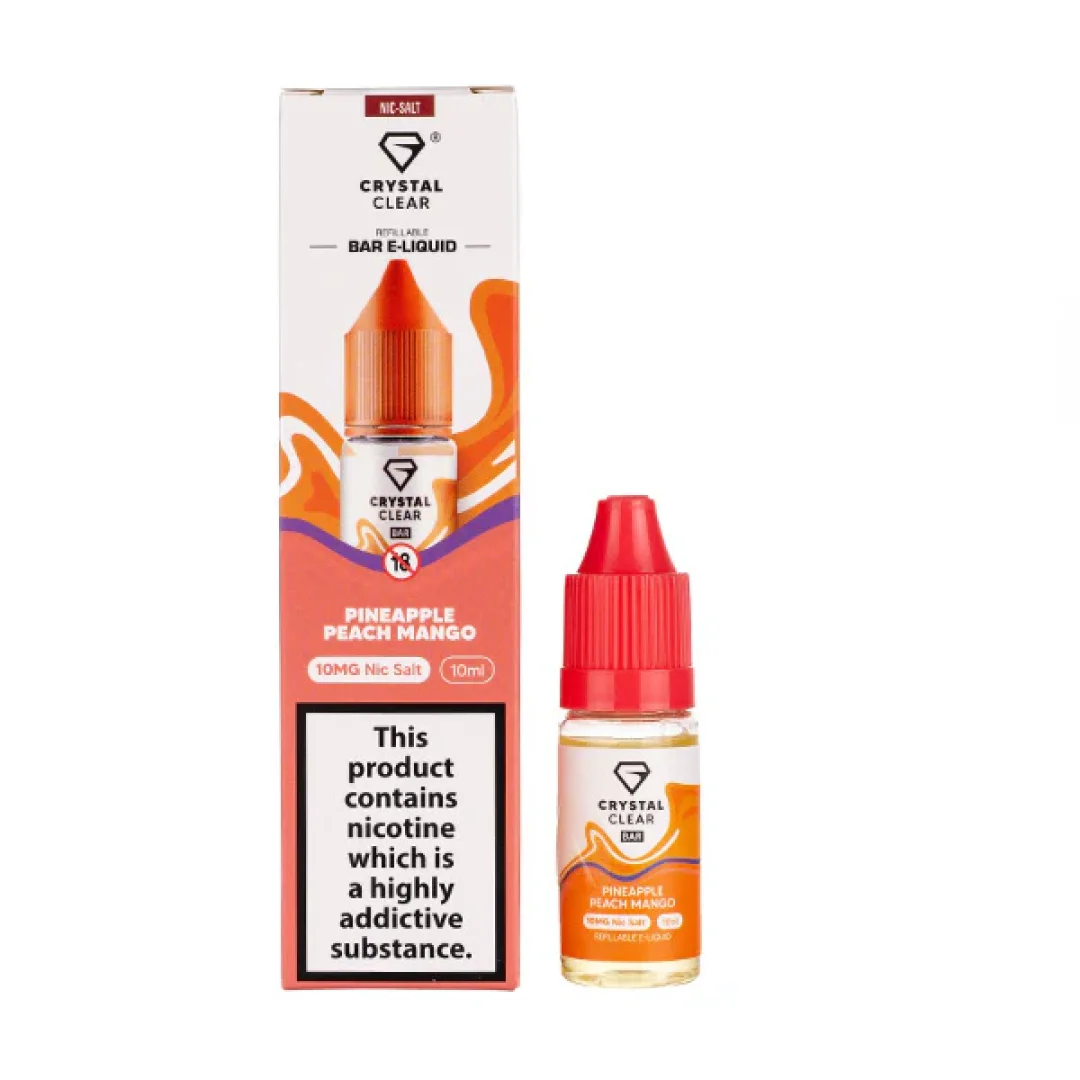 Pineapple Peach Mango Nic Salt E-Liquid by Crystal Clear