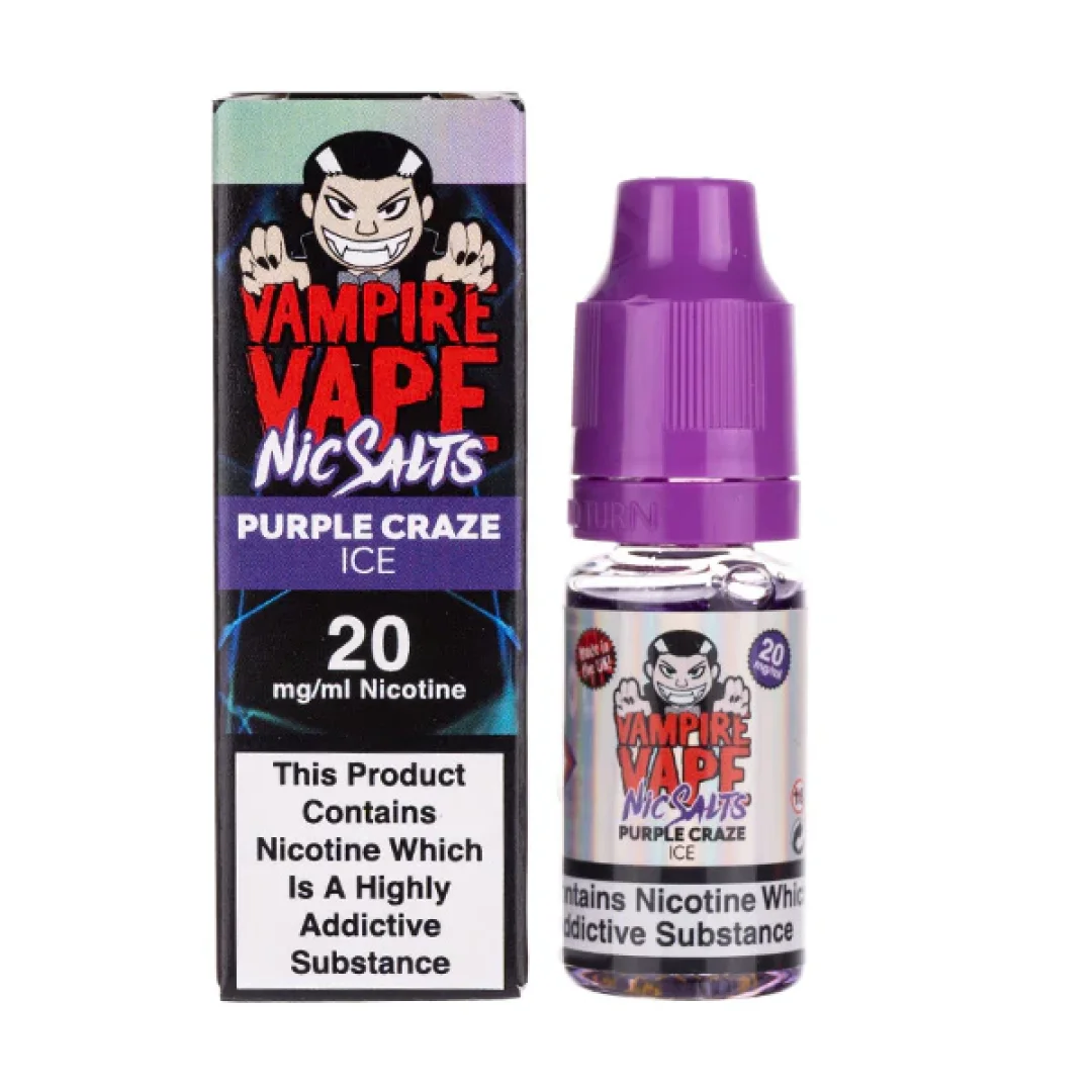 Purple Craze Ice Nic Salt E-Liquid by Vampire Vape