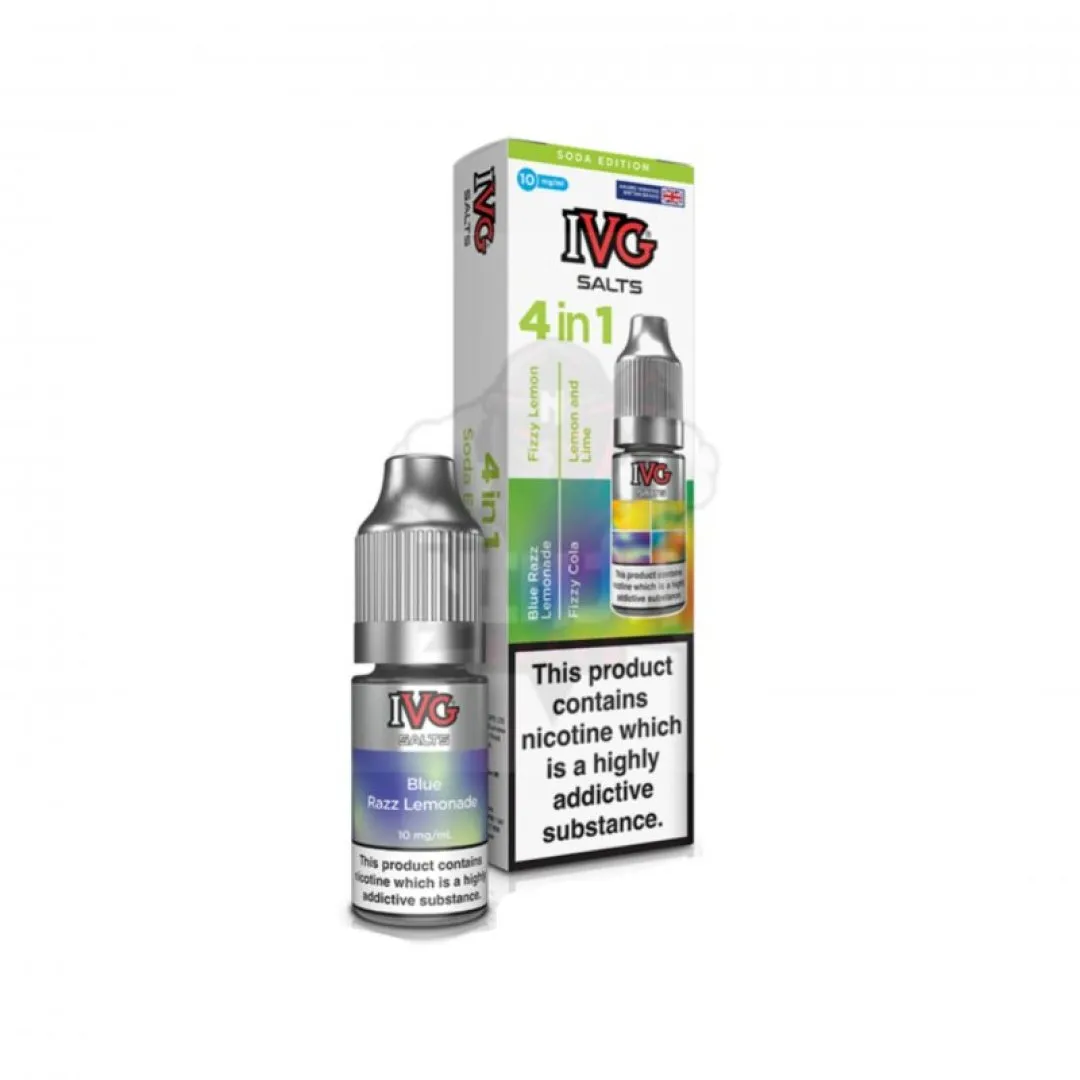 IVG 4 in 1 Soda Edition Nic Salt E Liquid | £9.99 Only