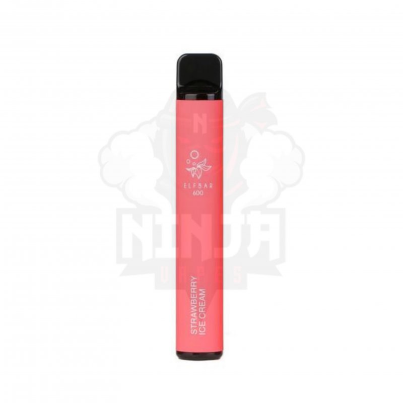 Strawberry Ice Cream Elf Bar 600 Puffs | 40+ Flavours | Check Our Price