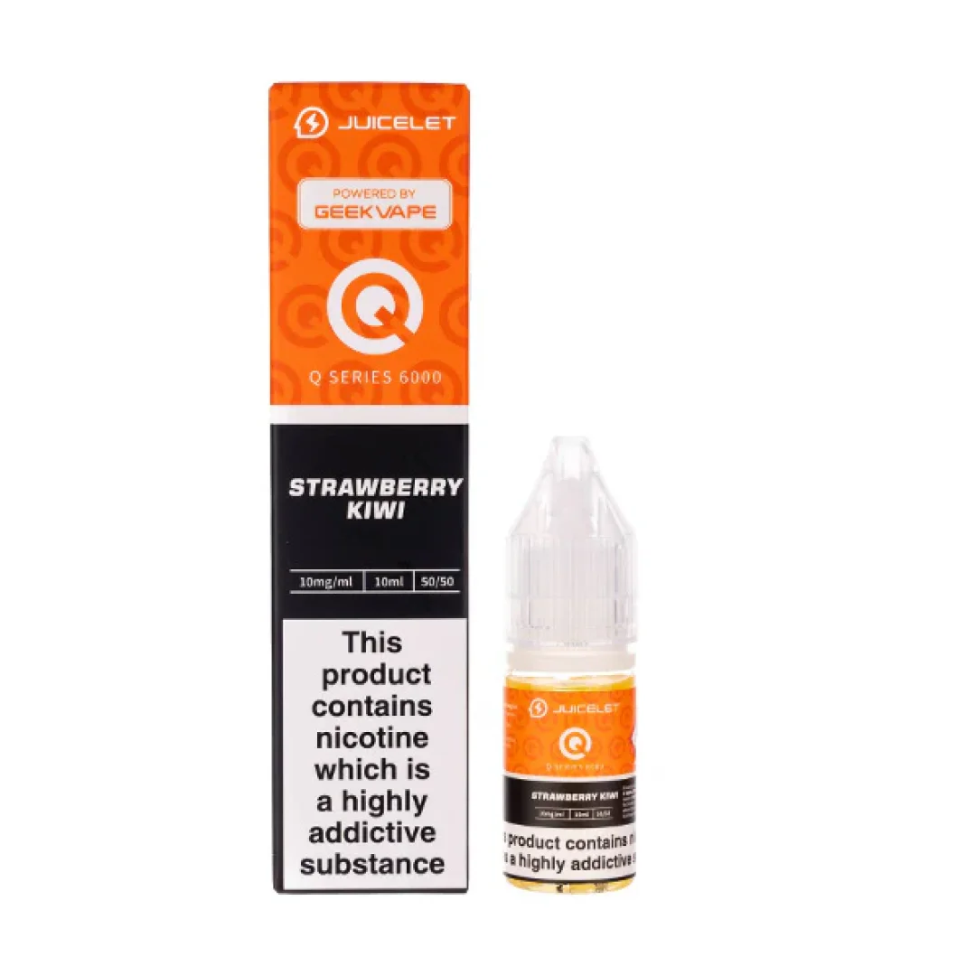 Strawberry Kiwi Q Series 6000 Nic Salt E-Liquid by Juicelet