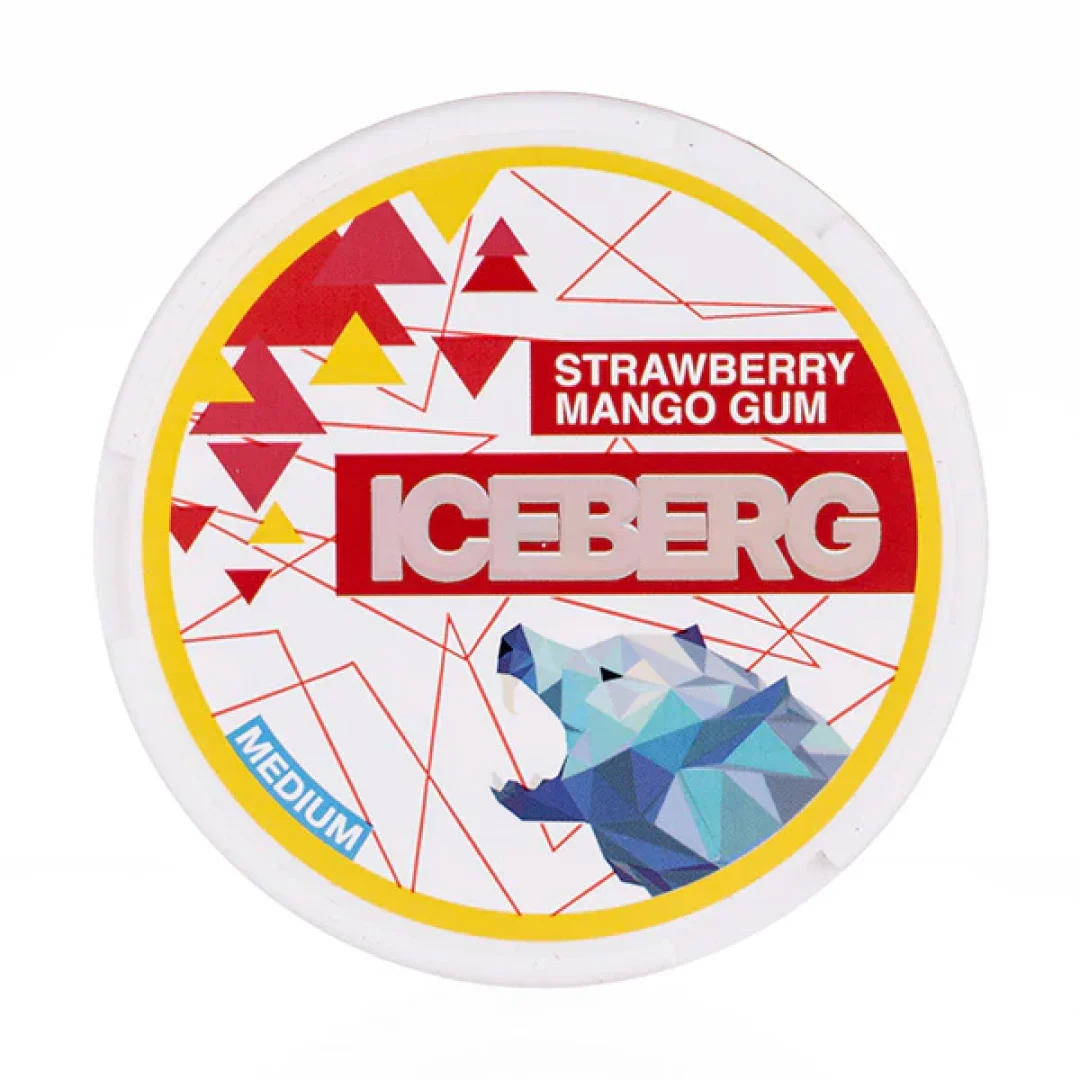 Strawberry Mango Gum Nicotine Pouches by Iceberg