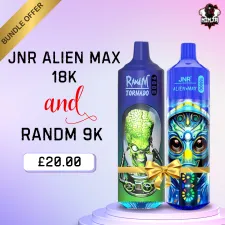 Bundle Offer RandM 9000 + Jnr Alien Max 18000 Puffs