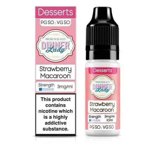 Pack Of 3 Dinner Lady Desserts Strawberry Macaroon 10ml