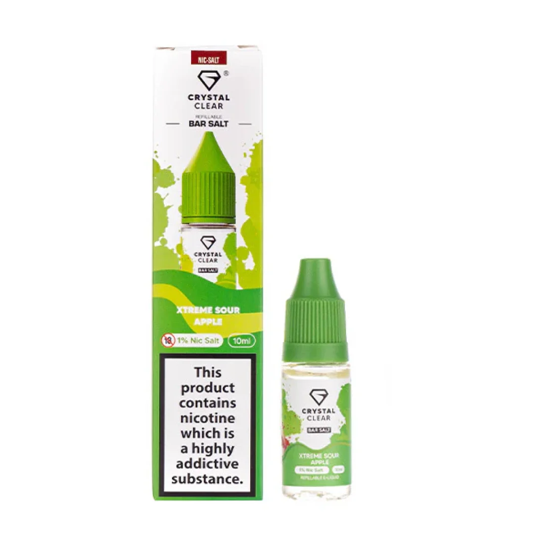 Xtreme Sour Apple Nic Salt E-Liquid by Crystal Clear